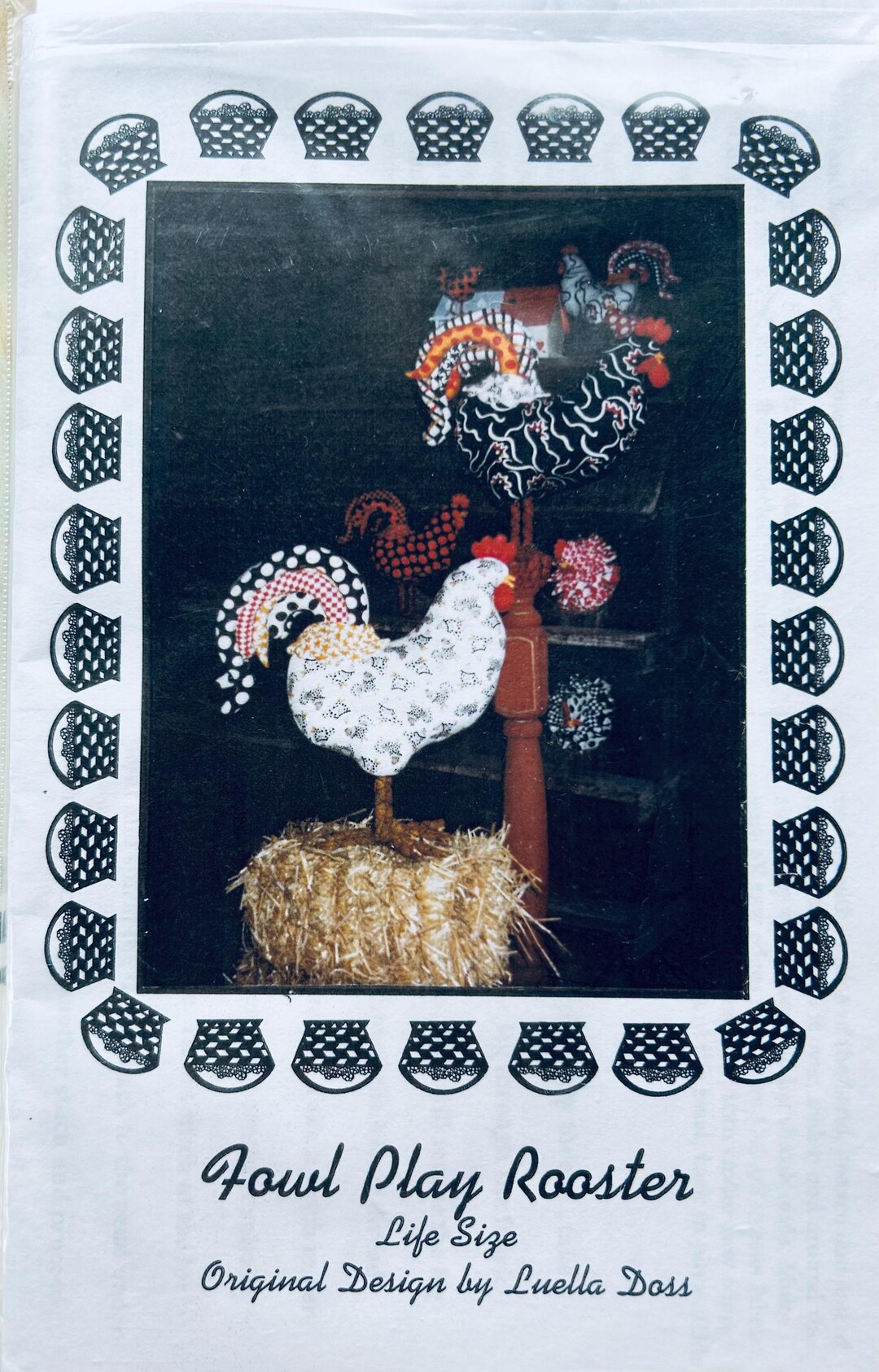 Stuffed Chicken Sewing Pattern, Rooster Pattern, Patterns Farm Animals ...
