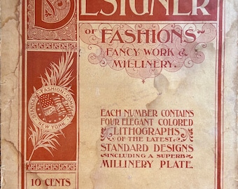 Standard Designer Fashions, Sewing Pattern Catalog, Antique Magazines, Victorian Fashion, Turn of the Century, 1800s Catalogue, July 1897