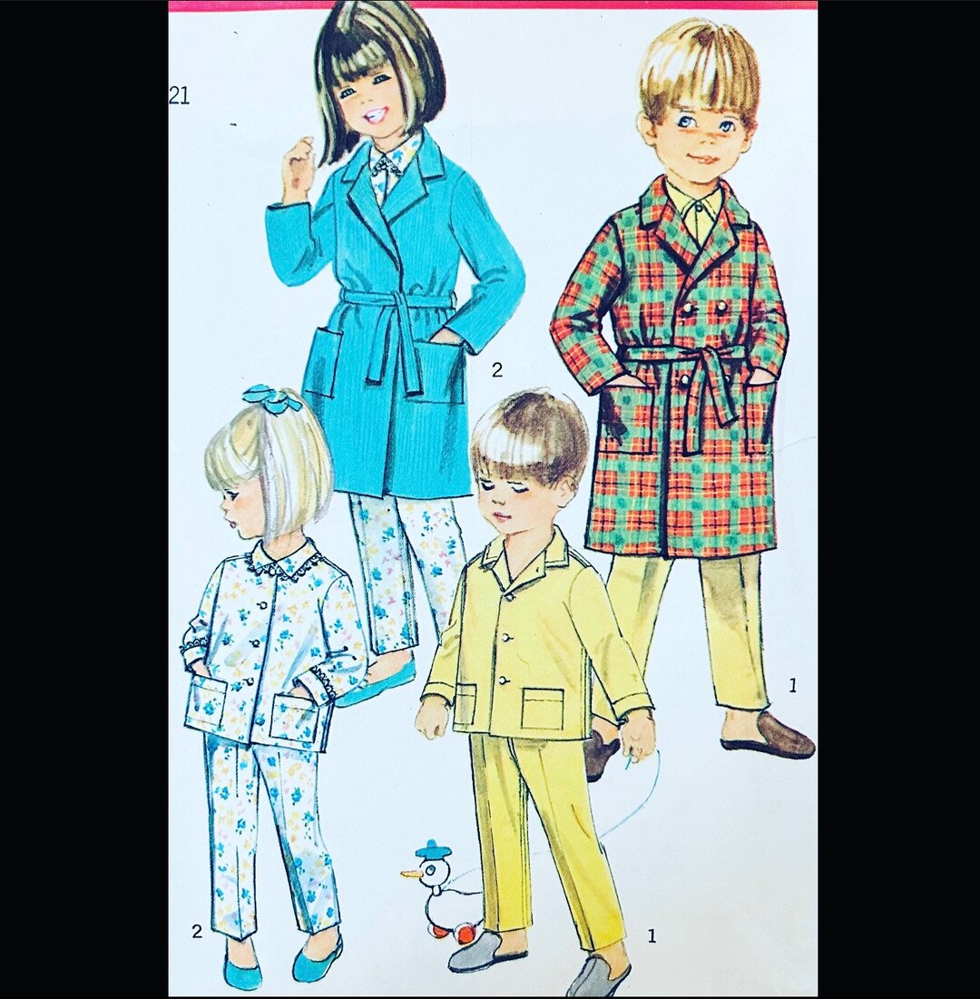 Simplicity 8291 2, Kids Pajama Pattern, Toddler Robe Pattern, Toddlers
