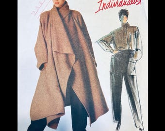 Vogue 1476 B34, Wrap Coat Pattern, Issey Miyake, Pants Patterns, High Neck Top Pattern, Vogue Individualist Sewing Pattern, Designer Pattern