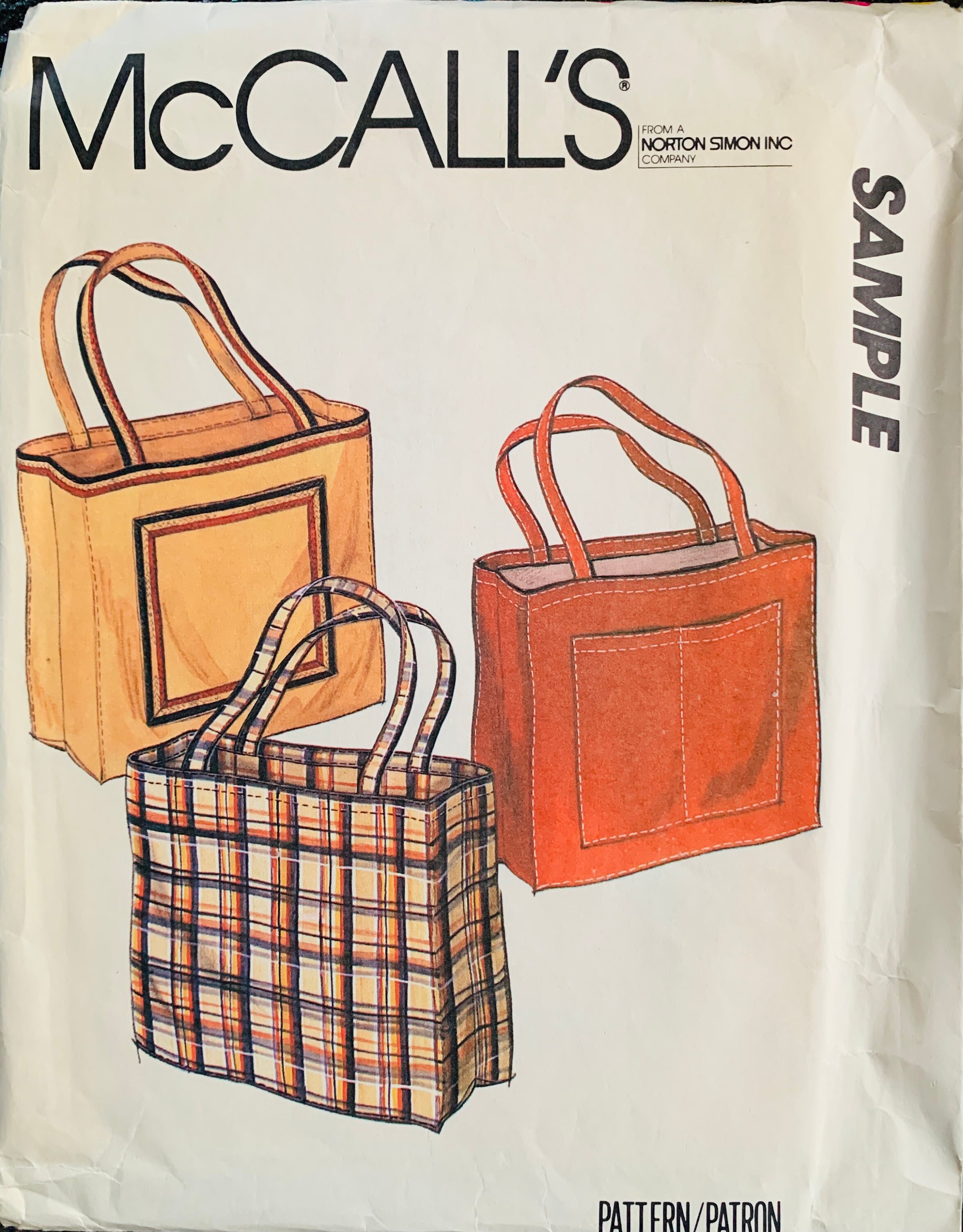 Simplicity S9533 Tote Bag Sewing Pattern - Accessories - Sewing Supplies