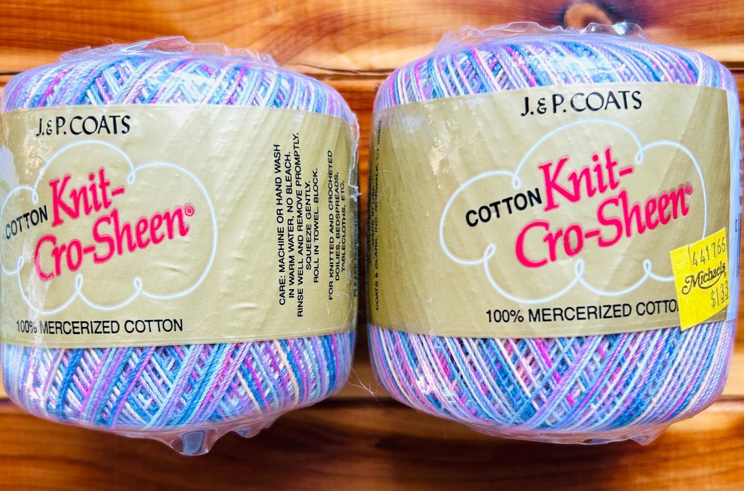 Variegated Crochet Thread Size 10, Vintage Thead Crochet, Pastel Thread