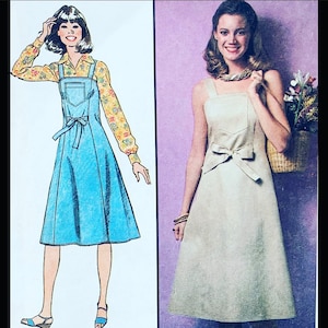 Simplicity 8552 B38, Sun Dress Pattern, Wrap Dress Pattern, Summer Dress Pattern, Easy Sewing Patterns, Princess Seam Pattern, 70s Pattern