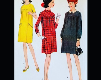 Patrones de ropa de maternidad, Patrón de vestido de maternidad vintage, Patrones de maternidad, Patrones de ropa de maternidad, Patrón EASY, McCalls 8876 B32