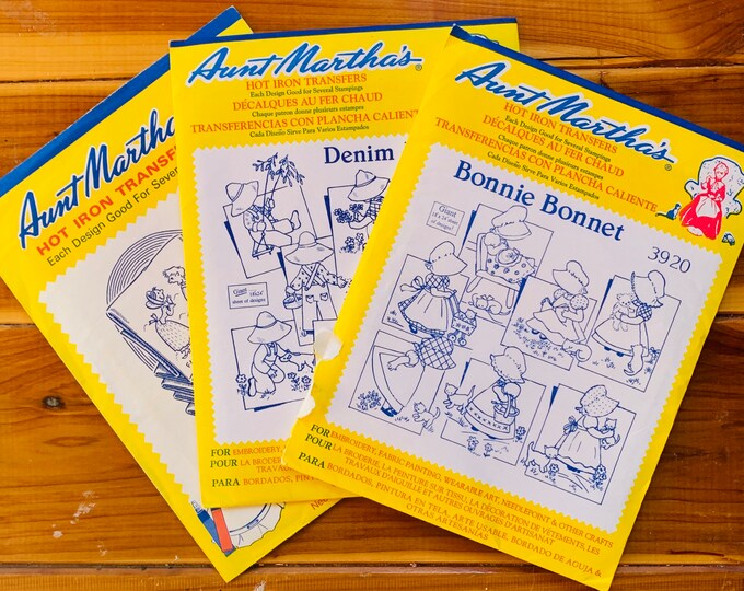 Aunt Martha Iron on Transfer, Vintage Embroidery Transfers, Farm ...