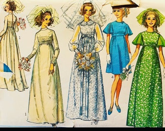 60s Pattern, Empire Waist Wedding Dress Patterns, Wedding Gown Pattern, Wedding Gown Patterns Sewing, Bridesmaid Pattern, Simplicity 8144 31