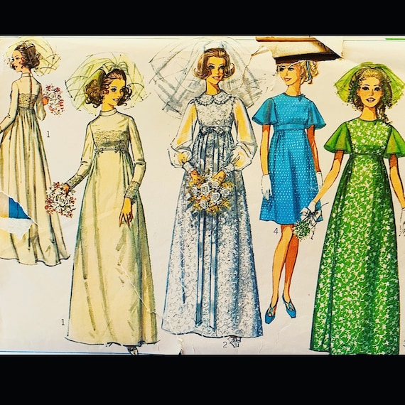 60s Pattern, Empire Waist Wedding Dress Patterns, Wedding Gown Pattern, Wedding  Gown Patterns Sewing, Bridesmaid Pattern, Simplicity 8144 31 - Etsy