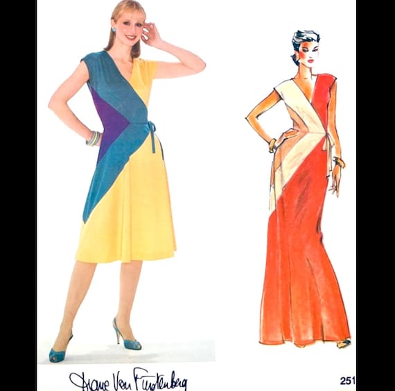 Vogue 2517 B34, Diane Von Furstenberg Dress Sewing Pattern, Maxi Dress  Pattern, Wrap Dress Patterns, Evening Gown Pattern, Designer Patterns - Etsy