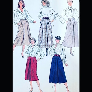 Simplicity 7856 W25, Midi Skirt Sewing Pattern, Skirt with Pockets, Modest Skirts Women, Patterns Skirts, Vintage Skirt Pattern, 80s Pattern