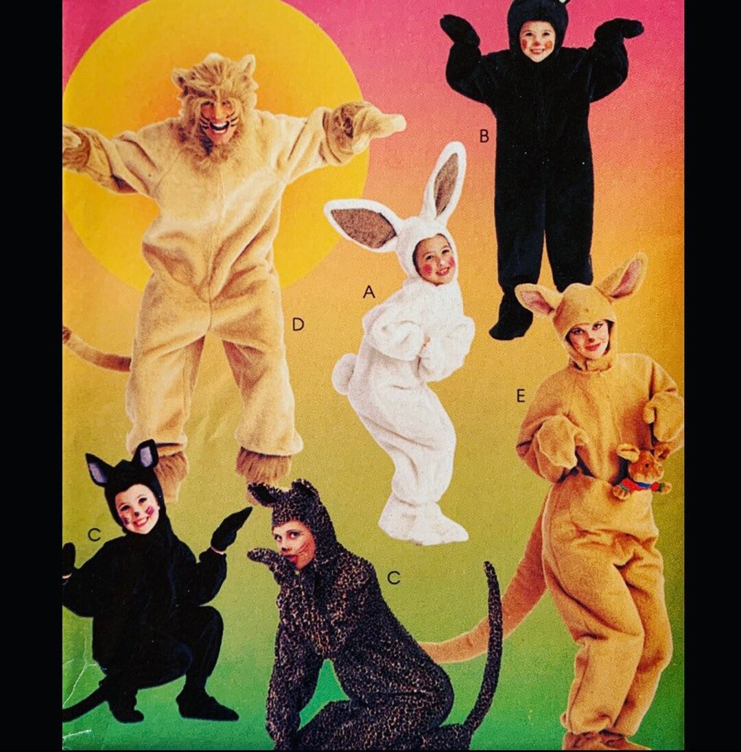 Rabbit Costume Pattern, Toddler Costume Pattern, Cat Costume Pattern