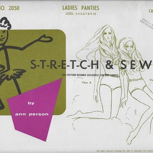 Stretch Sew 2050, Womens Panty Patterns, Underwear Pattern Women, High Waist Panty Pattern, Lingerie Patterns Sewing, Panty Sewing Pattern