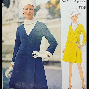 60s Pattern, Asymmetrical Dress Pattern, Vogue Designer Sewing Patterns, Galitzine Pattern, Drop Waist Dress Pattern, Vogue 2159 B32 image 1