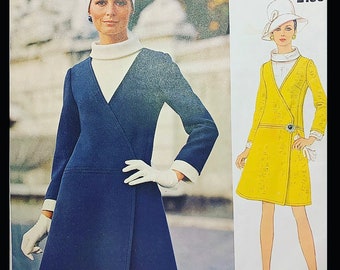 60s Schnittmuster, Asymmetrisches Schnittmuster, Vogue Designer Schnittmuster, Galitzine Muster, Drop Waist Schnittmuster, Vogue 2159 B32