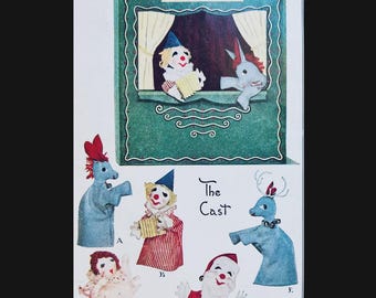 McCalls 1659, Cute Puppets Patterns, DIY Puppet, Animal Puppet Sewing Pattern, Hand Puppet Pattern, Puppet Theatre Pattern, Old Puppet