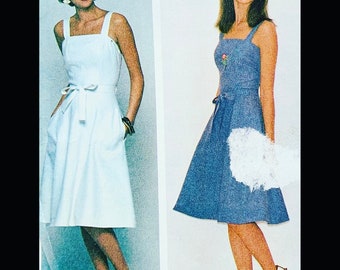 McCalls 7550 B42, Sun Dress Pattern, Wrap Dress Pattern, Summer Dress Pattern, Dress with Pockets, Plus Size Sewing Patterns for Women
