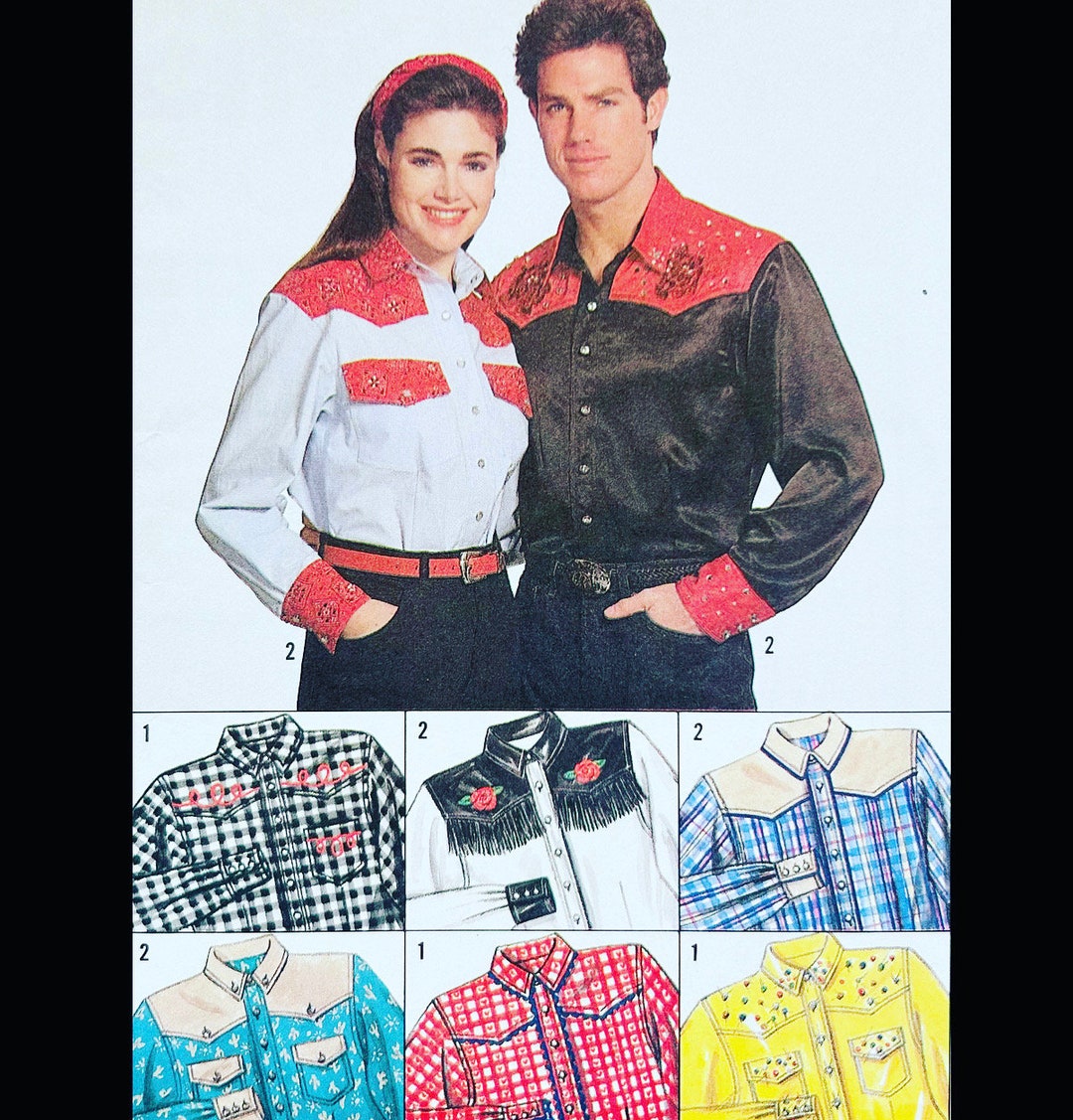 Western Rodeo Pattern Simplicity 9689, Western Shirt Pattern, Rodeo Wear, Cowboy Shirt ...