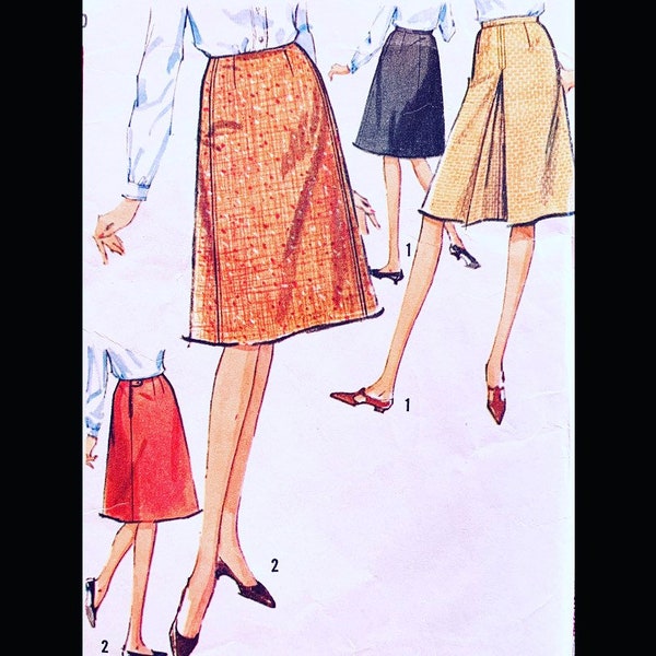 60s Pattern, A Line Skirt Pattern, Beginner Sewing Patterns, Easy Skirt Pattern, Women Skirt Pattern, DIY Skirt Pattern, Simplicity 6091 W26