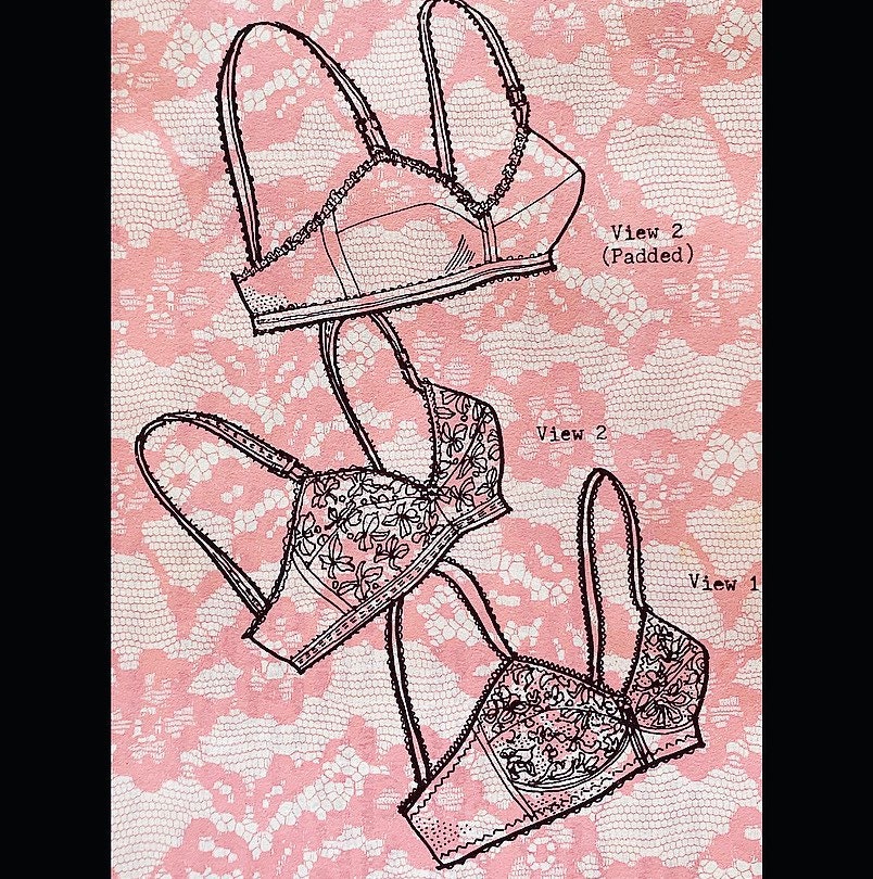 60s Full Cup Bra Pattern Padded Bras Adustable Dolores of St Etsy