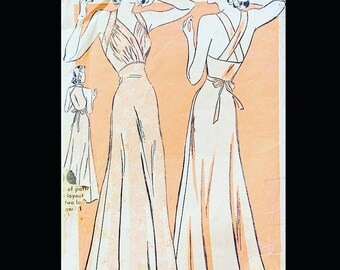 1930s sleeveless evening gown vintage sewing pattern 7883 – Lady Marlowe