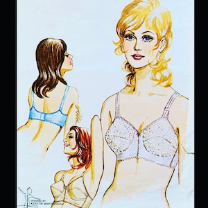 Kwik Sew 218 34, Bra Sewing Pattern, Vintage Bra Pattern Sewing, Bras Pattern,  Bra Making, Full Cup Bra Patterns, Bra Patterns for Sewing