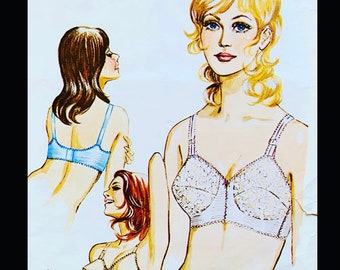 Kwik Sew 218 34, Bra Sewing Pattern, Vintage Bra Pattern Sewing, Bras Pattern,  Bra Making, Full Cup Bra Patterns, Bra Patterns for Sewing