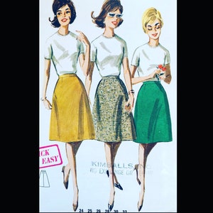 Butterick 2779 W30, Knee Length Skirt Pattern, A Line Skirts Pattern, Easy Skirt Pattern, Beginner Sewing Patterns, Cute Skirt Pattern