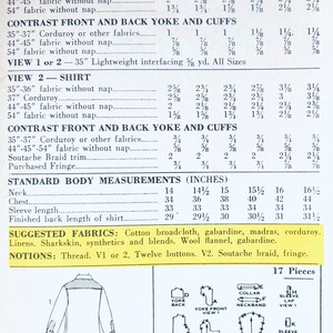Advance 3135 S, Mens Western Shirt Sewing Pattern, Cowboy Shirt Pattern ...