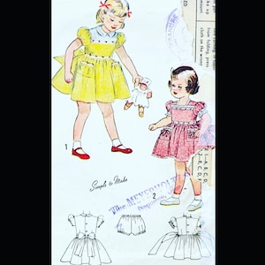 Simplicity 3148 1, Toddler Dress Sewing Pattern, Infant Dress Pattern, Baby Dress Sewing Pattern, Panty Pattern, Dress with Bloomers Pattern