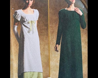 Simplicity 4055, Regency Dress Pattern, Empire Waist Dress Pattern, Early 1800s Dress Pattern, Regency Patterns, Sense and Sensibility