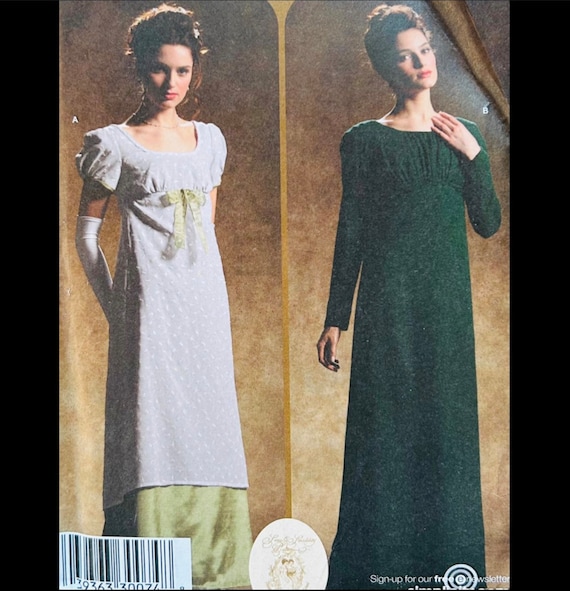 Simplicity 4055, Regency Dress Pattern, Empire Waist Dress Pattern, Early  1800s Dress Pattern, Regency Patterns, Sense and Sensibility - Etsy Canada