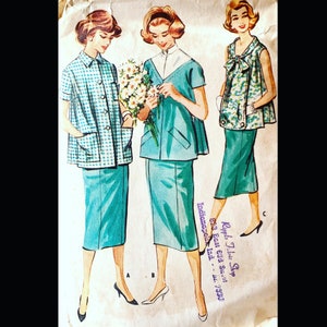 McCalls 4455 B32, Maternity Top Sewing Pattern, Maternity Skirt Pattern, Maternity Sewing Patterns, Vintage Maternity Clothes Patterns