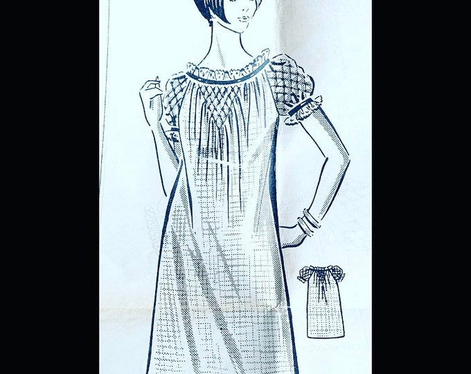 Vintage Dress Sewing Pattern, Smocked Dress Pattern, Smocking Patterns