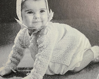 Modelli di bambini all'uncinetto, modello vintage all'uncinetto, modello di uncinetto del maglione del bambino, modello del cofano del bambino, set di modelli all'uncinetto del bambino
