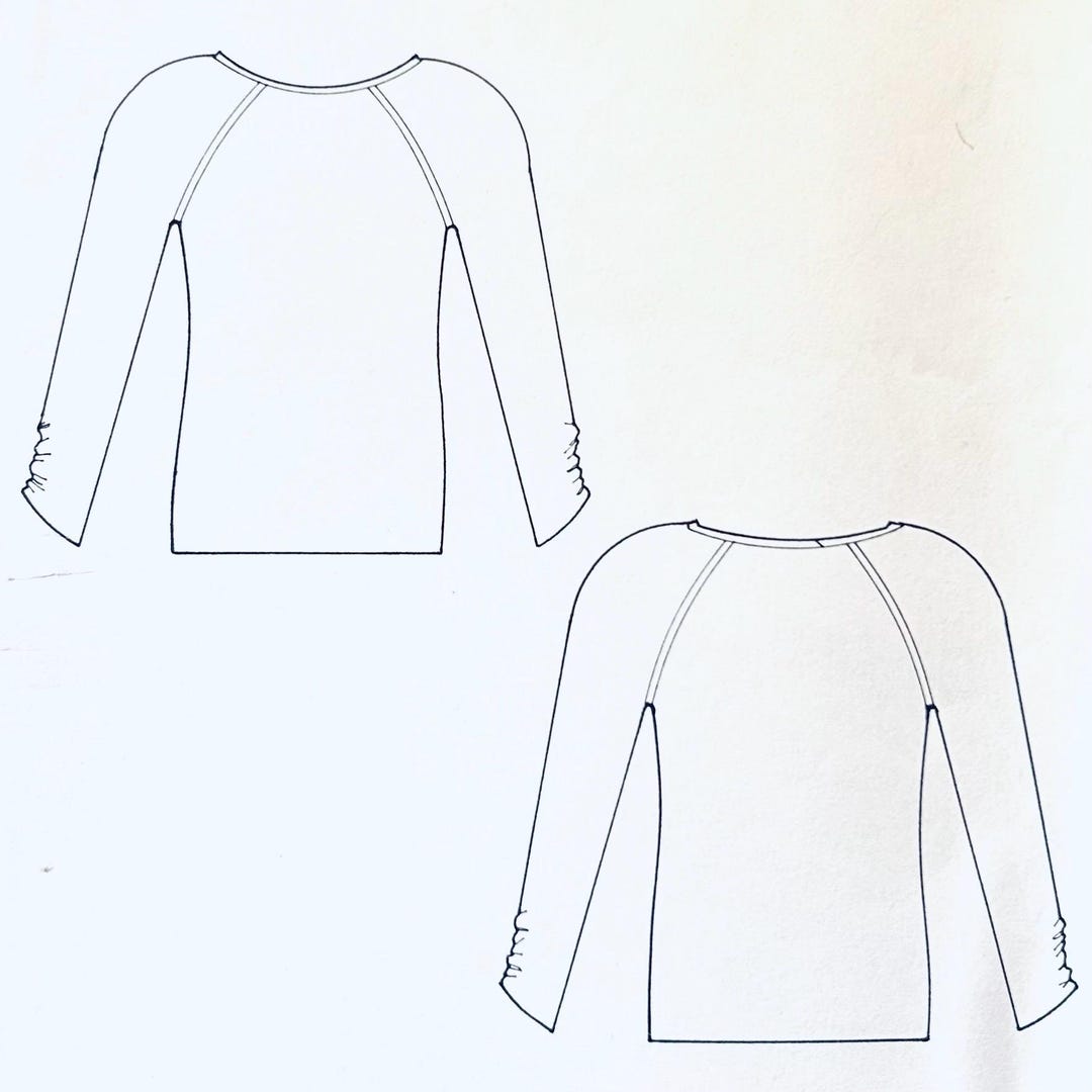 Pullover Top Pattern, Tee Shirt Patterns, Designer Patterns, Long ...