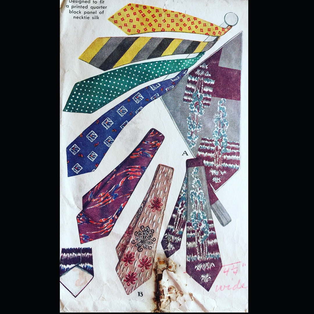 Mccall 1517, Mens Tie Pattern, Bow Tie Sewing Pattern, Bowtie Pattern ...