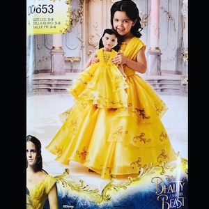 Belle Kleid Schnittmuster, Halloween Kostüm Schnittmuster, Kleinkind Kostüm Schnittmuster, Festzug Kleid Schnittmuster, DIY Kostüm, Einfachheit 653