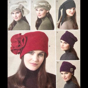 Vogue 8704, Hat Patterns Sewing, Hat Patterns Women, Turban Hat Pattern, Millinery Pattern, Hat Making, Cloche Hat Sewing Pattern