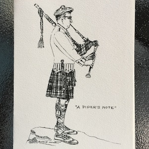 Cornemuses, Cartes vierges, Cadeaux écossais, Thème Ecosse, Cartes de correspondance vierges, Cadeaux celtiques, Cartes anciennes, Cartes de correspondance vierges, Art de la cornemuse
