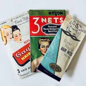 Hair Net, Nylon Hair Net, Vintage Hair Accessories, Hair Accessory, Hair Net for Sleeping, Nylon Netting, 1950s Accessories, Hair Accessory