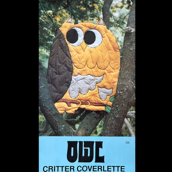 Kitschy Owl Quilt Pattern, Small Quilt Projects, Kids Quilt Patterns, Down on the Farm, Small Quilt Pattern, DIY Nursery Decor, Baby Quilt