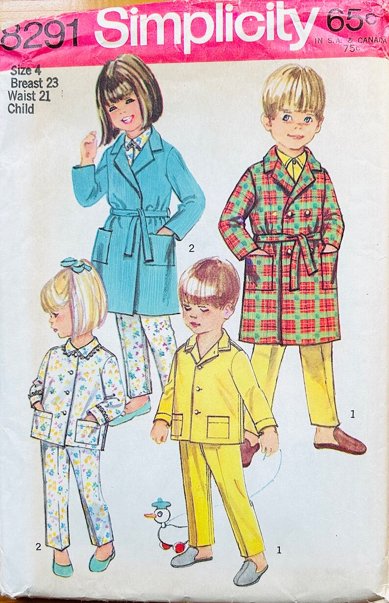 Toddler Robe Pattern Simplicity 8291 4, Kids Pajama Pattern, Toddler Robe Pattern, Toddlers ...