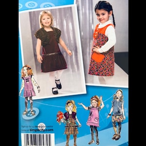 Simplicity 2574, Toddler Girl Sewing Patterns, Girls Jumper Dress Pattern, Toddlers Dresses Patterns, Drop Waist Dress Pattern