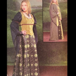 McCalls 4340 XL XXL, Ren Faire Dress Pattern, Renaissance Dress Pattern, Bell Sleeves, Medieval Dress Patterns, Cosplay Costume Pattern