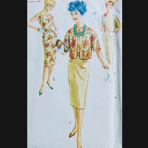 Simplicity 3300 B34, Sheath Dress Sewing Pattern, Sleeveless Dress Pattern, Womens Suit Pattern, Square Neck Dress Pattern, 60s Patterns