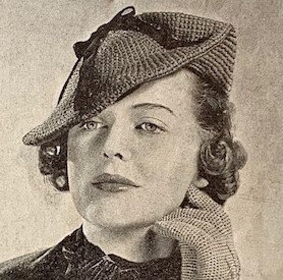 20 Best Free Vintage Crochet Patterns of the 1930s 6 1930s Draped Beret Crochet Pattern Crocheted Hat