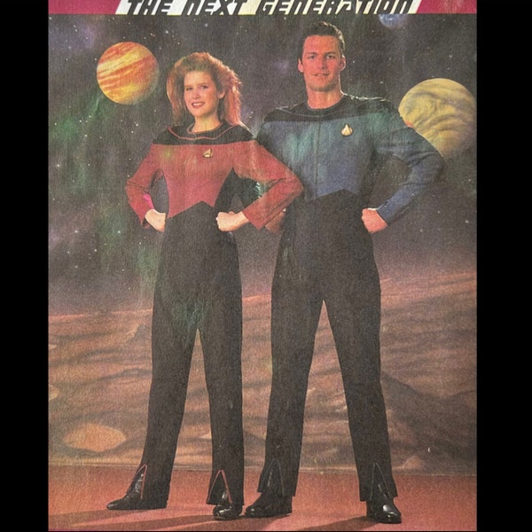 Simplicity 9394 S, Star Trek Next Generation Uniform Pattern, TNG Uniform, Trekkie Costume Patterns, Star Trek Cosplay Sewing Pattern Woman