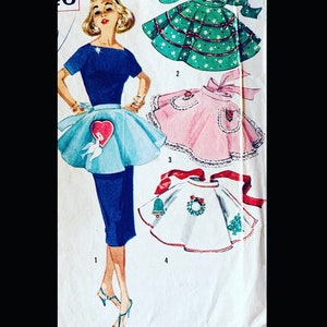 Simplicity 1846, Apron Patterns for Sewing, Applique Apron Pattern, 50s Aprons Patterns for Women, Half Apron Pattern, Cute Apron Pattern