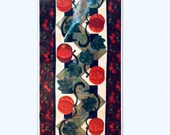 Padrão de caminho de mesa de Ação de Graças, padrões de decoração de outono, caminho de mesa, padrão de colcha de outono, caminho de mesa de abóbora, padrão de costura para decoração de mesa