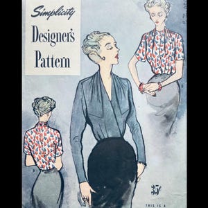 Simplicity 8050 B34, Patrones de blusas bonitas, corpiño fruncido, patrones de blusas para mujer, patrón de costura de blusas, patrón de blusa de manga corta