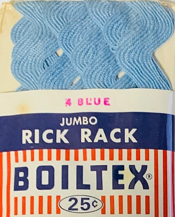 Blue Rickrack, Vintage Rick Rack, Jumbo Rick Rack, Sewing Trim, Rickrack  Trim, Rick Rack, 60s Rick Rack Trim, Embellishment Trim, 3 Yds 